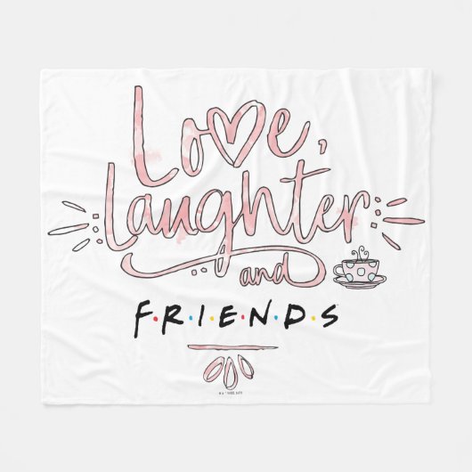 FRIENDS™の愛と笑い フリースブランケット (正面(横))