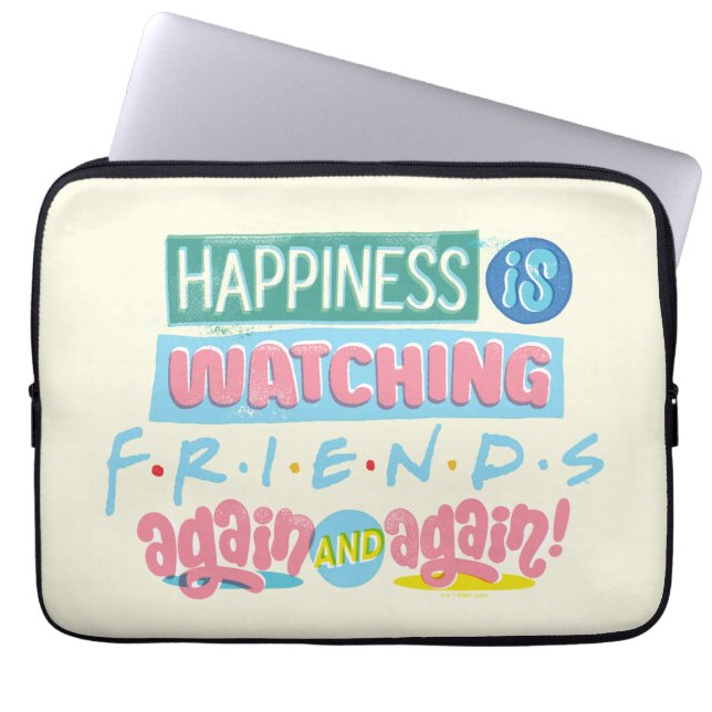 FRIENDS™を何度も観る幸せ ラップトップスリーブ (正面)