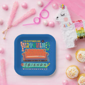 FRIENDS™を見るのが一番！ビブラントグラフィック ペーパープレート (パーティー)