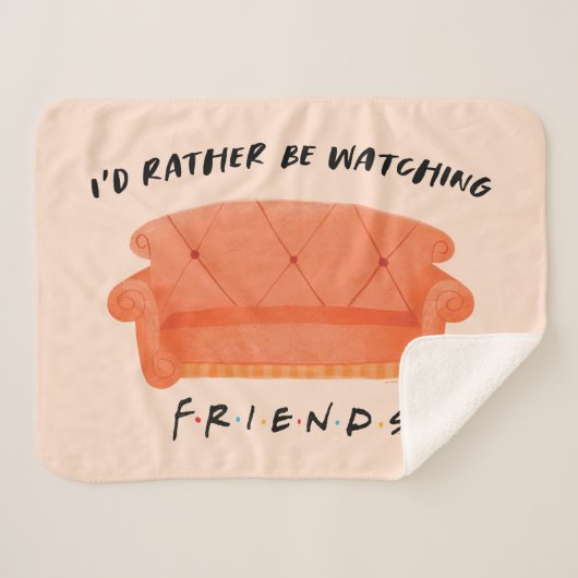 FRIENDS™を見るのが好き シェルパブランケット (正面(横))