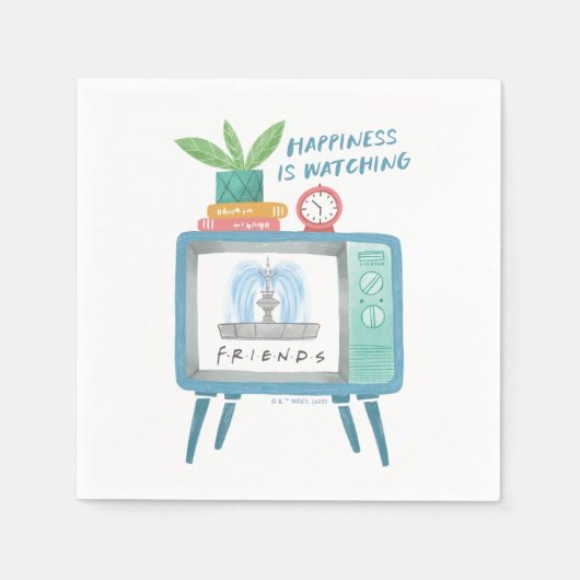 FRIENDS™を見る幸せ スタンダードカクテルナプキン (正面)