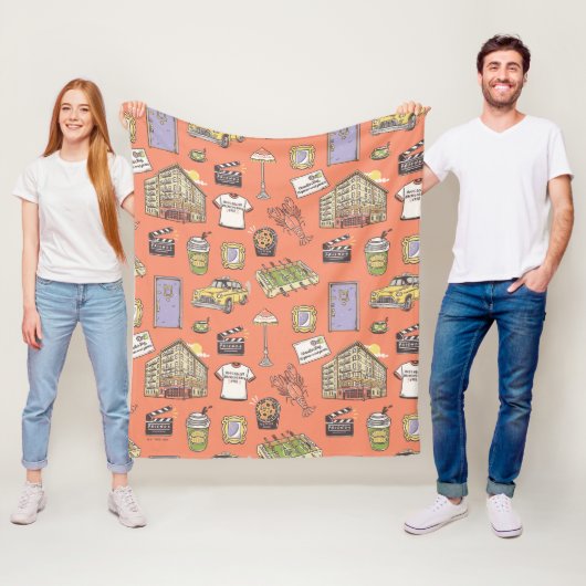 FRIENDS™アイコンカラフルパターン フリースブランケット (インサイチュ)