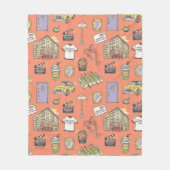 FRIENDS™アイコンカラフルパターン フリースブランケット (正面)