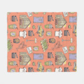 FRIENDS™アイコンカラフルパターン フリースブランケット (正面(横))