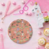 FRIENDS™アイコンカラフルパターン ペーパープレート (パーティー)