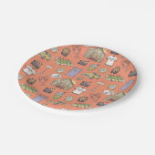 FRIENDS™アイコンカラフルパターン ペーパープレート (アングル)