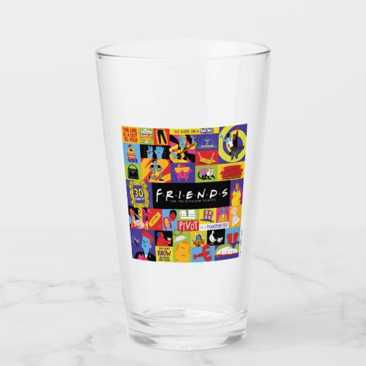 FRIENDS™ アイコン柄 タンブラーグラス (正面)