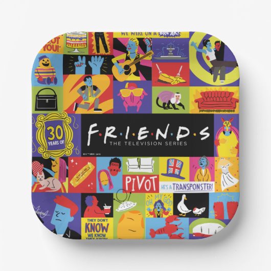 FRIENDS™ アイコン柄 ペーパープレート (正面)