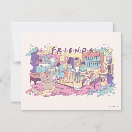 FRIENDS™ | アパートのキャラクターイラスト ノートカード (正面)