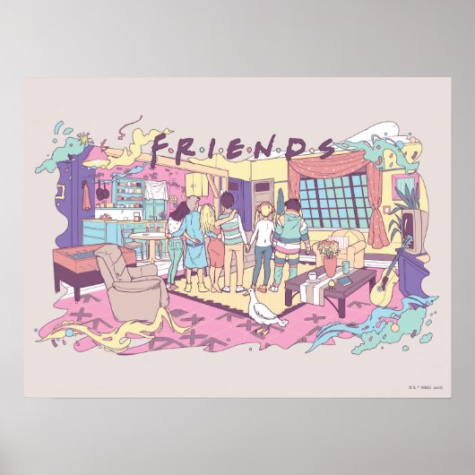 FRIENDS™ | アパートのキャラクターイラスト ポスター (正面)