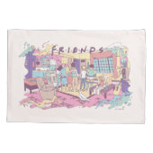 FRIENDS™ | アパートのキャラクターイラスト 枕カバー (裏面)