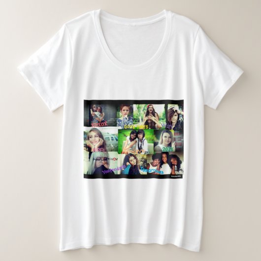 Friends インスパイア Photo T-Shirt HAMbWG プラスサイズTシャツ (デザイン正面)