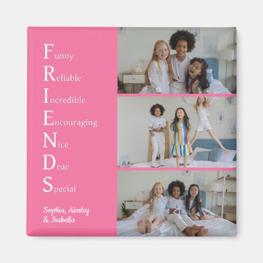 FRIENDS オリジナルフォト ピンク マグネット (正面)