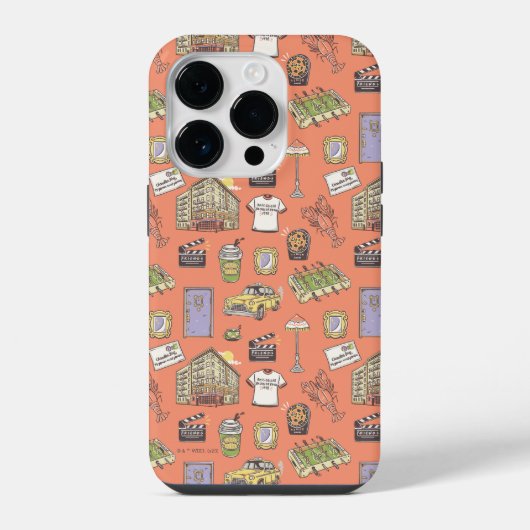 FRIENDS™ カラフルアイコンパターン iPhoneケース (裏面)