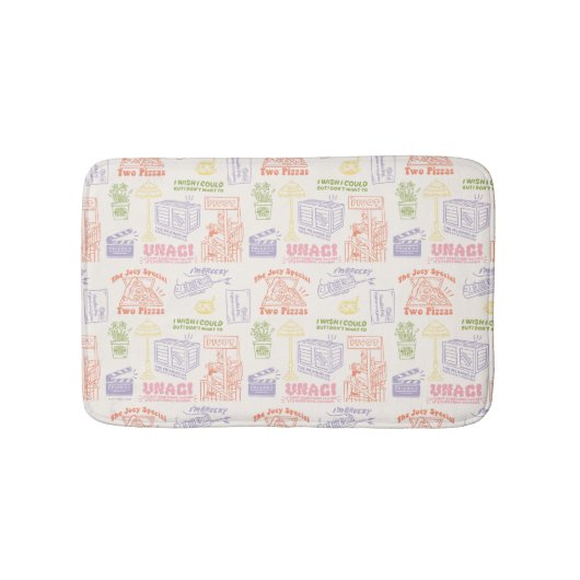 FRIENDS™カラフル引用文パターン バスマット (正面)