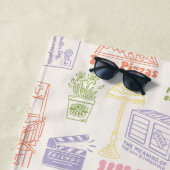 FRIENDS™カラフル引用文パターン ビーチタオル (インサイチュ)