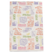 FRIENDS™カラフル引用文パターン ミディアムペーパーバッグ (正面)