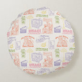 FRIENDS™カラフル引用文パターン ラウンドクッション (裏面)