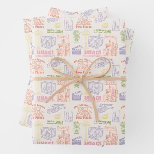 FRIENDS™カラフル引用文パターン ラッピングペーパーシート (インサイチュ)