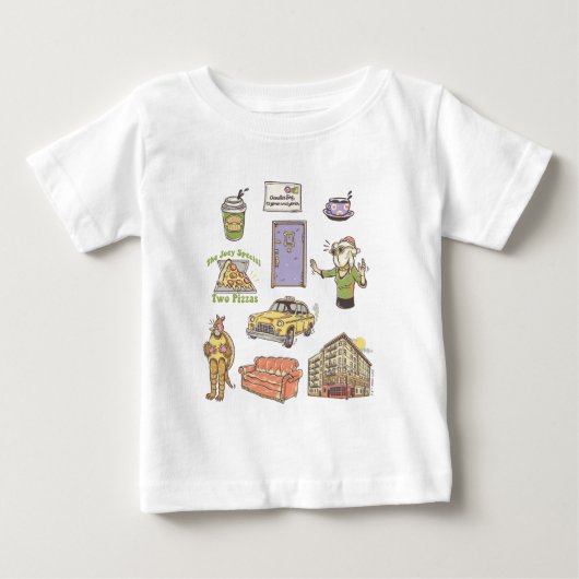 FRIENDS™ | カートゥーンアイコン グラフィック1 ベビーTシャツ (正面)
