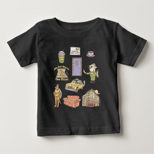 FRIENDS™ | カートゥーンアイコン グラフィック 2 ベビーTシャツ (正面)