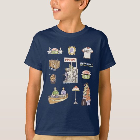 FRIENDS™ | カートゥーンアイコン 2 Tシャツ (正面)