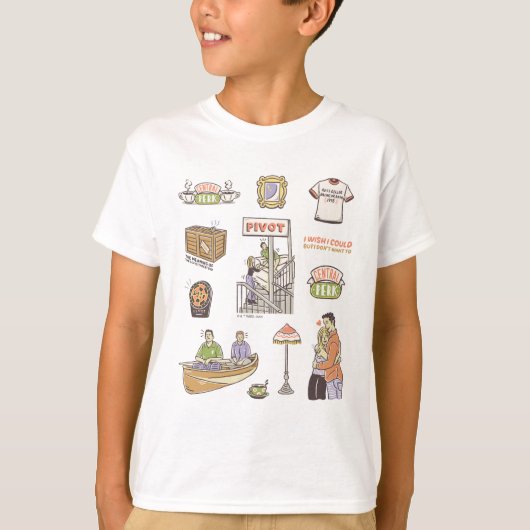 FRIENDS™ | カートゥーンアイコン Tシャツ (正面)