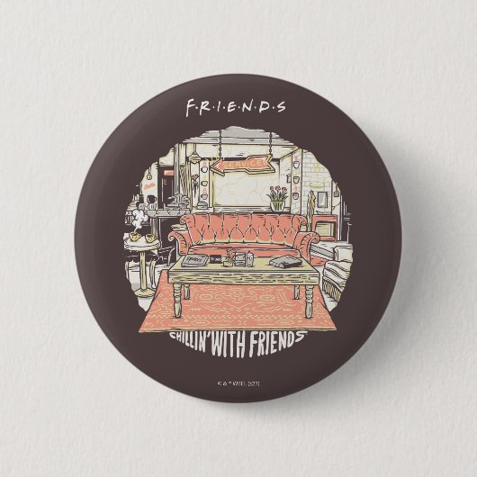 FRIENDS™ カートゥーンTシャツ 缶バッジ (正面)