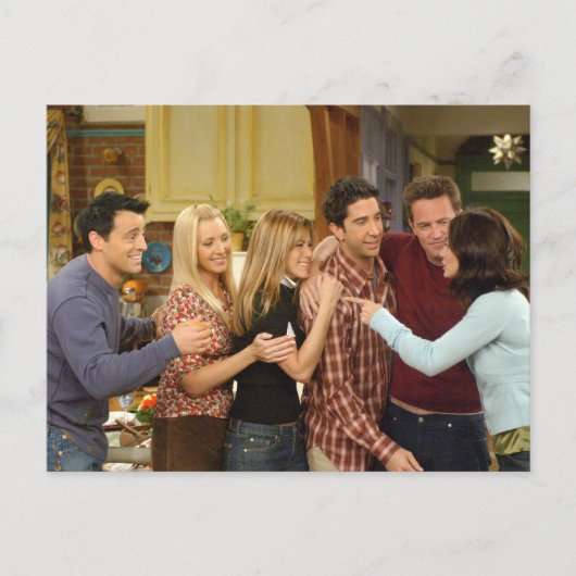 FRIENDS™ | キャストの感謝祭グループハグ インビテーションポストカード (正面)
