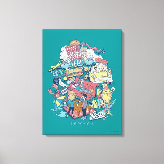 FRIENDS™ | キャラクターコラージュ キャンバスプリント (正面)