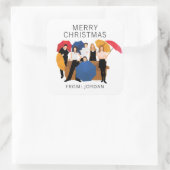 FRIENDS™キャラクターシルエット |クリスマスプレゼントラベル スクエアシール (バッグ)