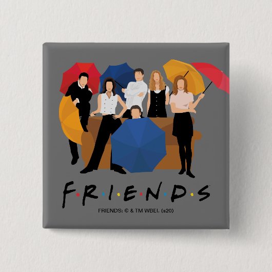 FRIENDS™キャラクターシルエット 缶バッジ (正面)
