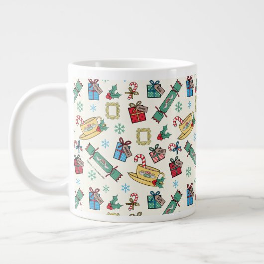 FRIENDS™ | クリスマスアイコンパターン ジャンボコーヒーマグカップ (左)