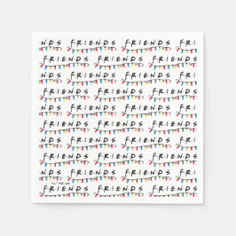 FRIENDS™ | クリスマス ライト ロゴ スタンダードカクテルナプキン