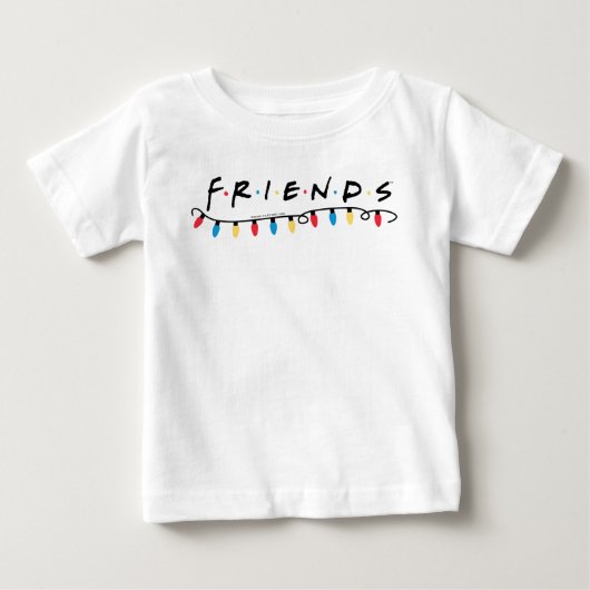 FRIENDS™ | クリスマス ライト ロゴ ベビーTシャツ (正面)