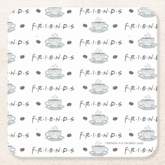 FRIENDS™ | コーヒーマグ 水彩パターン スクエアペーパーコースター (正面)