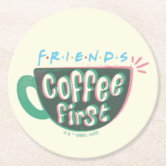 FRIENDS™ | コーヒー・ファースト ラウンドペーパーコースター (正面)