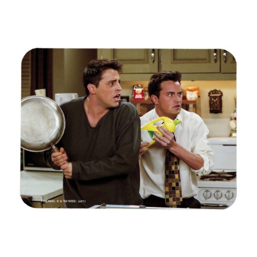FRIENDS™ | ジョーイとチャンドラーが怖がる マグネット (横)