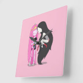 Friends スクエア壁時計 (傾斜)