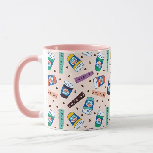 FRIENDS™ | セントラルパークの活気あるコーヒーパターン マグカップ (左)