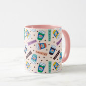 FRIENDS™ | セントラルパークの活気あるコーヒーパターン マグカップ (正面右)