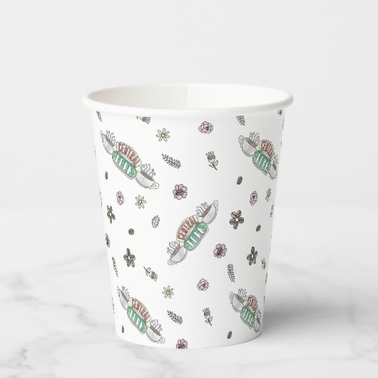 FRIENDS™ | セントラルパークコーヒー水彩パターン 紙コップ (左)