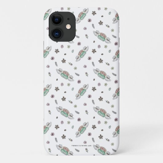 FRIENDS™ | セントラルパークコーヒー水彩パターン Case-Mate iPhoneケース (裏面)