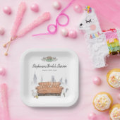 FRIENDS™ | セントラルパーク ウォーターカラー ブライダルシャワー ペーパープレート (パーティー)