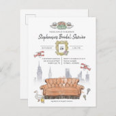 FRIENDS™ | セントラルパーク 水彩 結婚前お披露目パーティー ポストカード (正面/裏面)