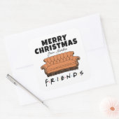 FRIENDS™ ソファ クリスマス ギフトタグ スクエアシール (封筒)