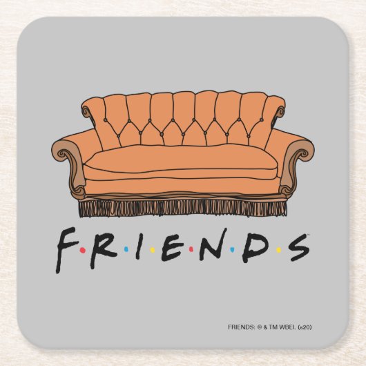 FRIENDS™ソファ スクエアペーパーコースター (正面)