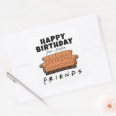 FRIENDS™ ソファ|バースデーギフトタグ スクエアシール (封筒)