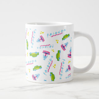 FRIENDS™ タクシーとウォーターフォントパターン ジャンボコーヒーマグカップ