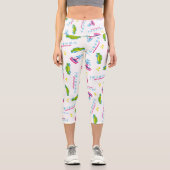 FRIENDS™タクシーと噴水のパターン カプリレギンス (正面)